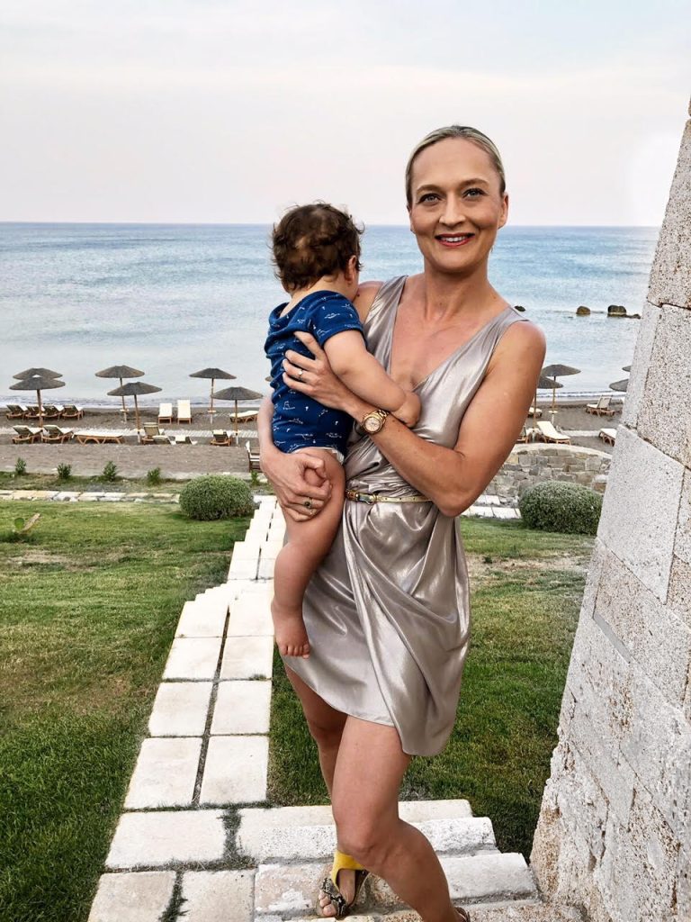 me and adam in greece nice dress )