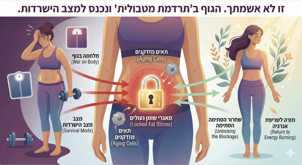 זו לא אשמתך — שחרור ממאגרי שומן נעולים, חזרה לשריפת אנרגיה