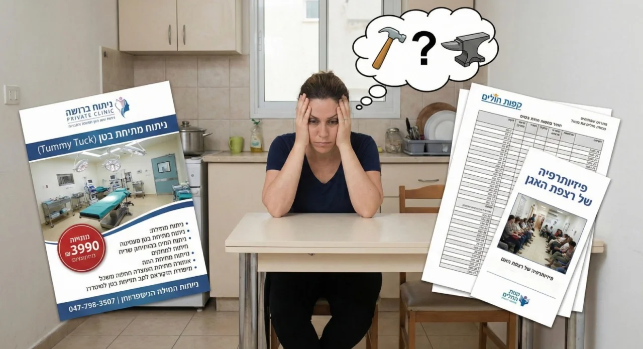 אשליית הבחירה: ניתוח מתיחת בטן מול תורי פיזיותרפיה — הפתרונות שנכשלים
